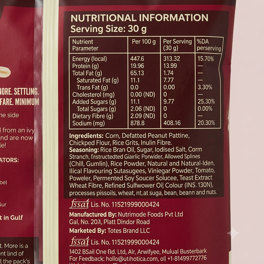 Totes Blazin’ BBQ Peanut Puffs (70g) – High Protein & 100% Baked